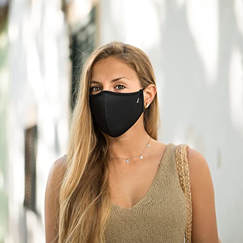 Abbacino mascarilla higiénica reutilizable para adulto color negro con ajuste nasal