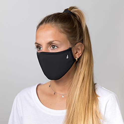 Abbacino mascarilla higiénica reutilizable para adulto color negro con ajuste nasal