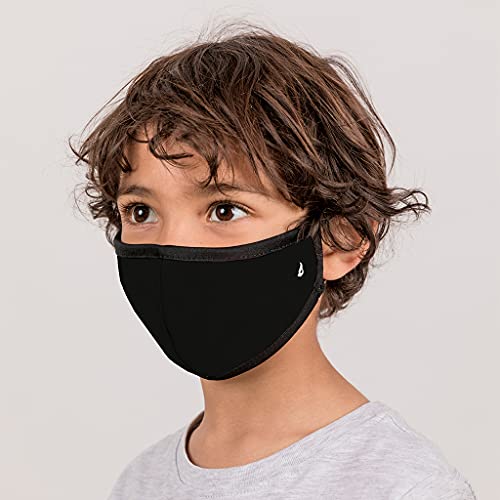 Abbacino mascarilla higiénica reutilizable para niños liso negro