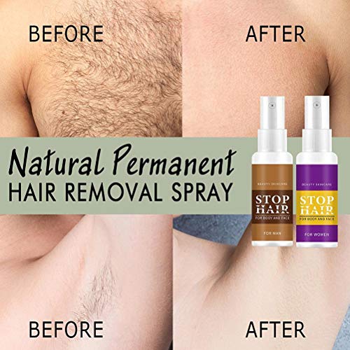 ABCDJHH Espray de depilación para hombres y mujeres, 2 unidades, spray para depilación de cuerpo entero, para axilas y brazos, 50 ml