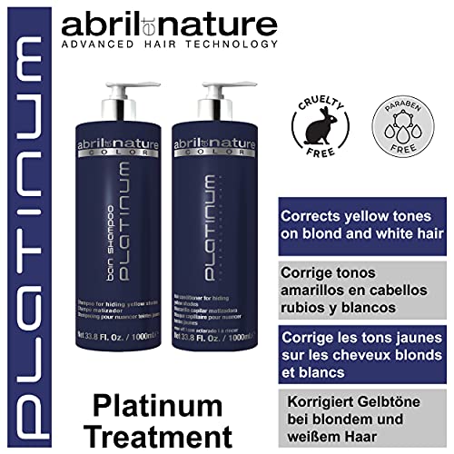 abril et nature | Platinum Toner Rubio 1000 ml (Mascarilla), Estándar, Único