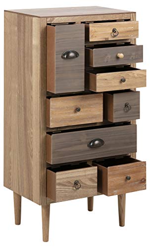 AC Design Furniture Cómoda, Madera de ingeniería, Roble, W: 48 x D: 32 x H: 98 cm