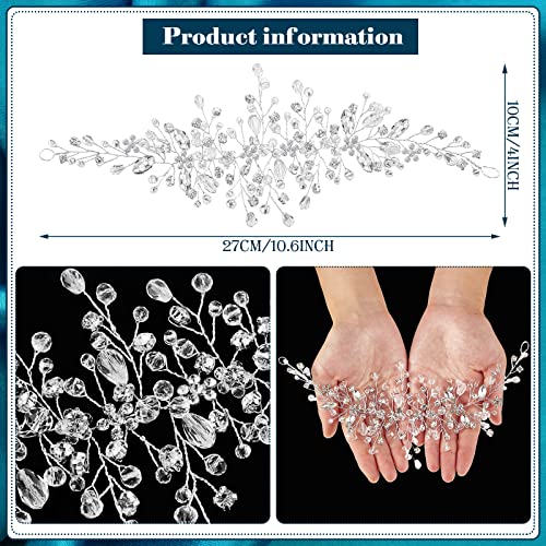 Accesorio para Cabello de Novia Tocado de Boda de Vid de Flor Diademas de Cristal de Damas de Honor Tocado Nupcial de Diamantes de Imitación Perla Imitación para Mujer Niña
