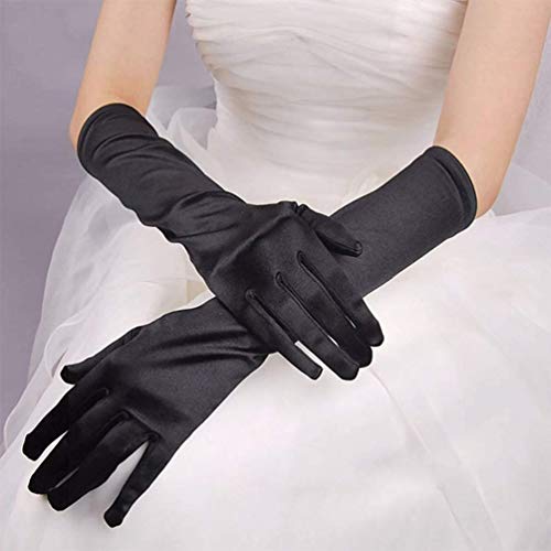 Accesorios Anos 20 para Mujer 1920s Flapper Accesorios Collar Guantes Negros Largos Accesorios de Mano Great Gatsby para la Fiesta Temática Great Gatsby