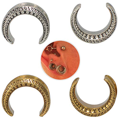 Accesorios de joyería Vendimia de la antigüedad tribal acero rocío gota del oro Pesos ampliador del oído del cuerpo de la manera joyería Piercing regalo for unisex Venta de Pair Pendiente expansor de