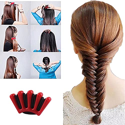 Accesorios de Peinado,25 Piezas Peinados utensilios,Herramientas Accesorios Hacedor Braid Cabello Trenzado Peinado Clip Herramientas para Diseño de Espuma para Niñas Mujeres con pelo DIY