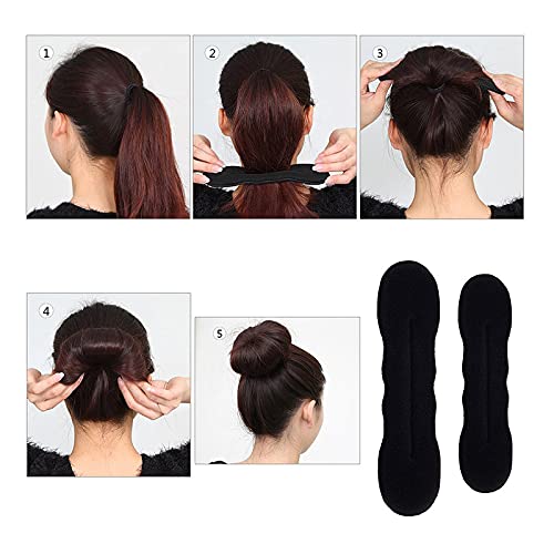 Accesorios de Peinado,25 Piezas Peinados utensilios,Herramientas Accesorios Hacedor Braid Cabello Trenzado Peinado Clip Herramientas para Diseño de Espuma para Niñas Mujeres con pelo DIY