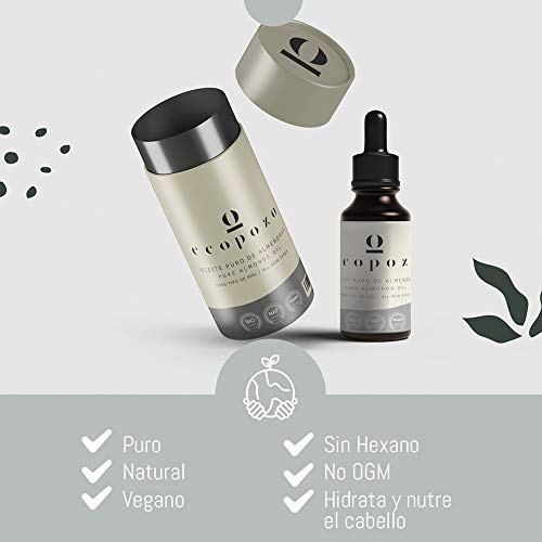 Aceite de Almendras Dulces 100ml |Aceite 100% natural y ecológico| Aceite para el cuidado de la piel - cabello y todo el cuerpo| Aquisana