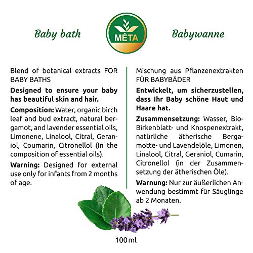 Aceite de baño orgánico para bebés, niños - aceite nutritivo para baño para bebés - niños pequeños naturales y cuidado del bebé con aromaterapia - ideal para pieles sensibles