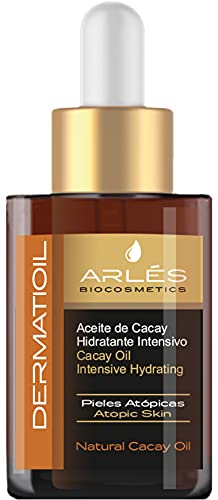 Aceite de Cacay Premium DERMATIOIL para pieles atópicas psoriasis dermatitis quemaduras manchas pigmentación acné arrugas hidratación seborreico estrias