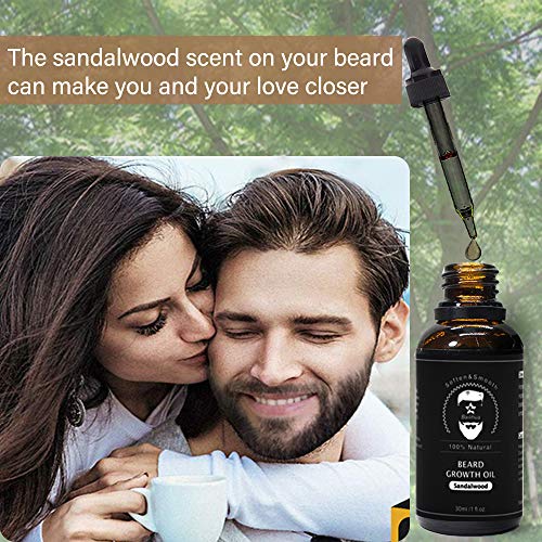Aceite de crecimiento de barba, natural orgánico para el crecimiento del cabello, aceite para barba (30 ml)