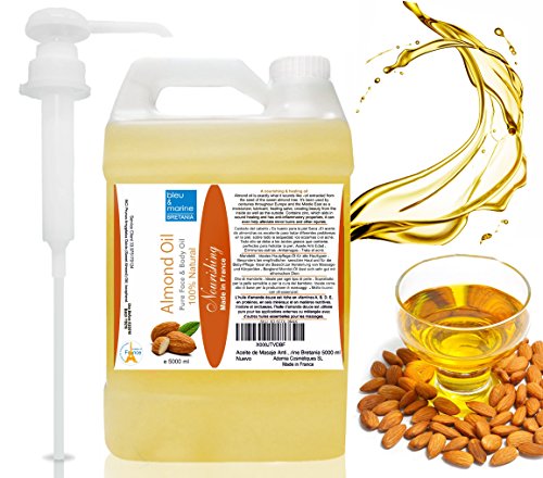 Aceite de Masaje Origen Francia Almendras Dulces Prensado en Frío Embarazo Hidratante Cabello Suavizante bebe Antiestrias Reafirmante Senos - 5000 ml 5L