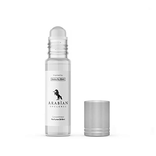 Aceite de perfume unisex FR328 BAKKA RU 5540. Botella enrollable de 6 ml. Opulencia árabe. Madera / ámbar / especias picantes / especias frescas / aromático