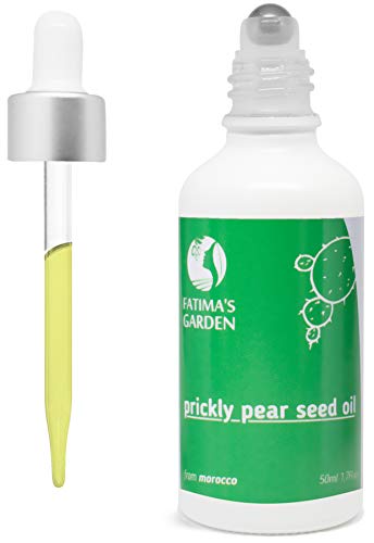 Aceite de semillas de higo chumbo de Fatima’s Garden para el rostro, cabello, cuerpo y uñas, certificado orgánico Ecocert y USDA, primera prensada, hidratante, antiedad-50ml