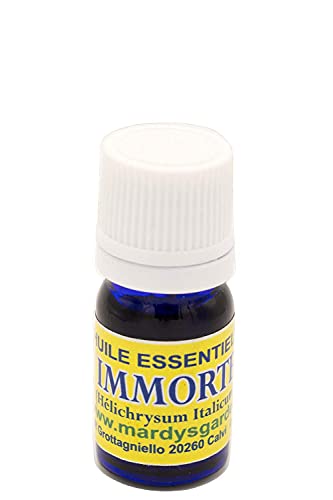 Aceite Esencial BIO Immortelle (Helichrysum Italicum ssp Italicum) 5ml | Siempreviva Amarilla, Helicriso orgánico | Destilado en Córcega 100% puro 100% natural