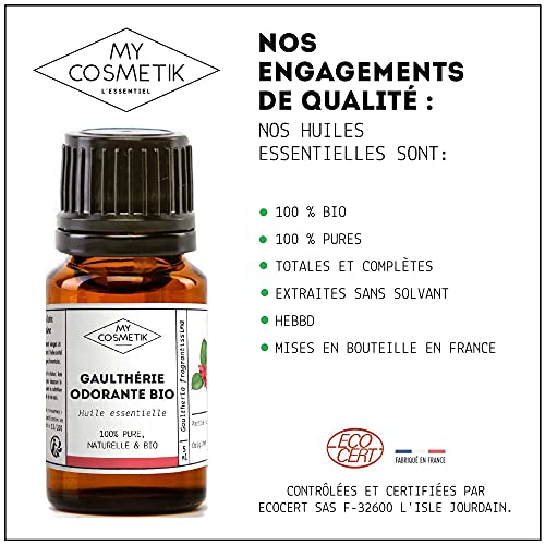 Aceite esencial de gaulteria olorosa orgánico - 10 ml MY COSMETIK-