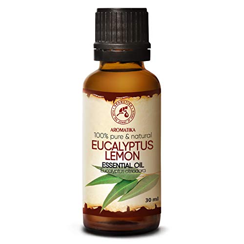 Aceite Esencial Eucalipto Limon 30ml - Eucalyptus Citriodora - Aceite para Aromaterapia - Difusor de Aroma - Lámpara de Aroma - Baño - Mejor para Belleza del Cabello y Cuerpo - 100% Puro y Natural