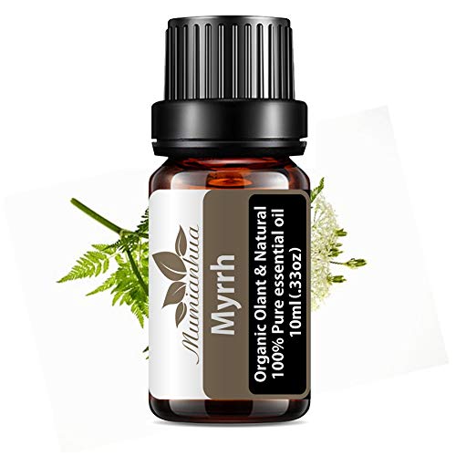 Aceite esencial mirra orgánico para piel Aceites esenciales mirra Puro Mumianhua 10ml Aceites fragancia mirra grado terapéutico para difusor,hogar,aromaterapia,velas,jabón,bricolaje