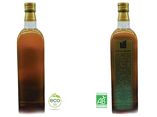Aceite vivero ARGAN alimentario del Marruecos ecológico Ecocert, 1 litro torreado prensado en frío (1 litro de cristal).