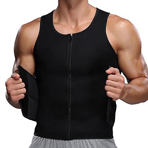 Acondicionamiento Físico corsé, Faja de Entrenamiento de Cintura para Hombre para Fitness, Chalecos Sauna Fajas de Neopreno para Gym Hacer Ejercicio Fitness Adelgazar Abdomen Soporte Lumbar Ajustable