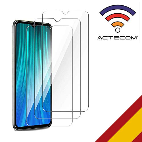 ACTECOM Pack de 3 Protector de Pantalla Compatible con Xiaomi Redmi 9 / 9A / 9C Cristal Templado CASE FRIENDLY 9H 2.5D (3 uds.)