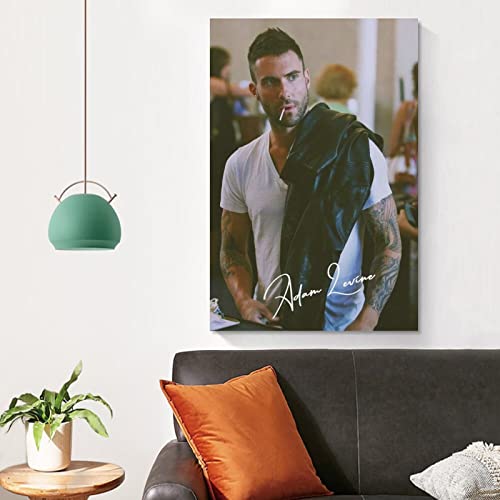 Adam Levine - Póster de lona para decoración de la habitación, para dormitorio, decoración de pared, regalos para hombres y mujeres, póster e impresiones de 50 x 75 cm