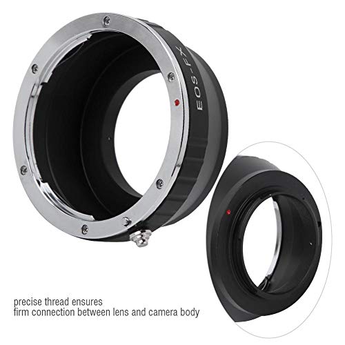 Adaptadores de Lente, convertidor de Anillo de Adaptador de Lente para EOS EF/EF-S Lente para cámara Fuji FX Mount, Hecho de Metal de Calidad, Alta Resistencia y sin deformación