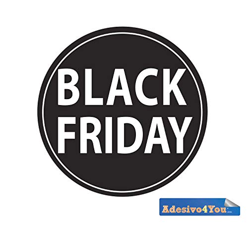 Adhesivo vitrofania tienda black friday saldi descuentos promoción adhesivo venerdi negro Adhesivo4You.com (negro (Medium 55x55 cm)