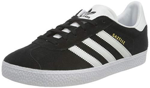 adidas Gazelle, Zapatillas de Deporte Unisex Adulto, Core Black/Footwear White/Gold Metallic, 37 1/3 EU