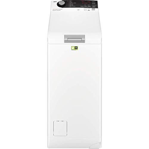 AEG L7TBE721 Lavadora de Libre Instalación, Carga Superior, 7 Kg / 1200 rpm, 10 Programas + Vapor, Programa Rápido, Inicio Diferido, Autoposicionamiento Tambor, Apertura Suave, LCD, Blanca, A+++-10%