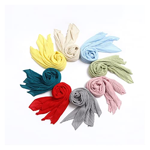 aesaa Mingwang ISSEY MIYAKE ISTS ISSEY Miyake Life Scarf SHUKING Pear Total Shall Pleats por Favor (Color : Sky Blue, Size : One Size)