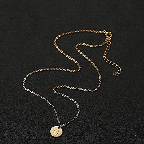 AFSTALR Colgantes Iniciales Mujer Oro Collar Letras B con Corazón Redondo Personalizado Letras Joyería Regalo de Cumpleaños