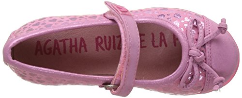 Agatha Ruiz De La Prada 172971, Merceditas Niñas, Pink (Rosa Y Estampado Corazones), 24 EU