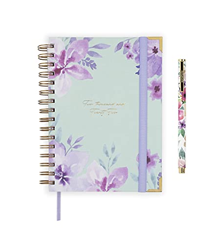 Agenda Anual 2022 - Sofía - Semana Vista - 224 páginas - Tamaño A5 - 16 x 21 cm - Idioma: Español-Inglés - Incluye Bolígrafo, pegatinas y bolsillo portadocumentos - Takenote Agendas