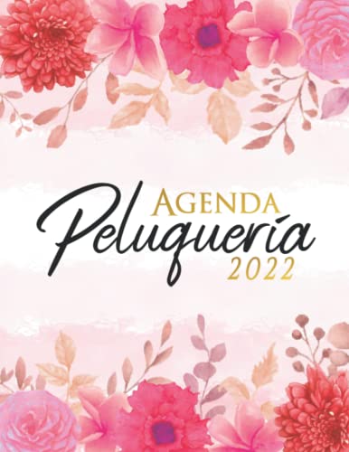 Agenda Peluquería 2022: Libro de Citas para Peluqueria con Fecha y por Horas (Intervalo de 30 Minutos) | Dia por Pagina (Hasta 4 Empleados) | ... de 9:00 a 21:00 y Calendario de Mes Corriente