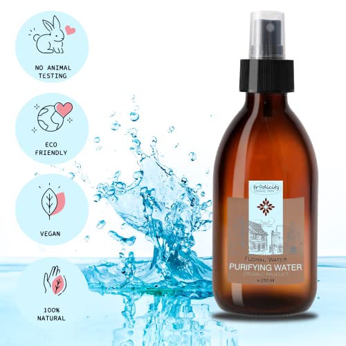 Agua Floral Purificante & Secante · Tonico Facial Limpiador Astringente · Pieles con Acne & Puntos Negros · Anti Imperfecciones · Spray Facial Secante · Seca los Poros & la Grasa - 250 ml