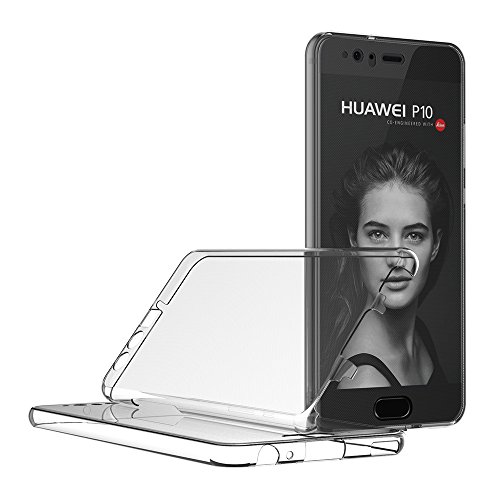 AICEK Funda Huawei P10, Transparente Silicona 360°Full Body Fundas para Huawei P10 Carcasa Silicona Funda Case (5.1")