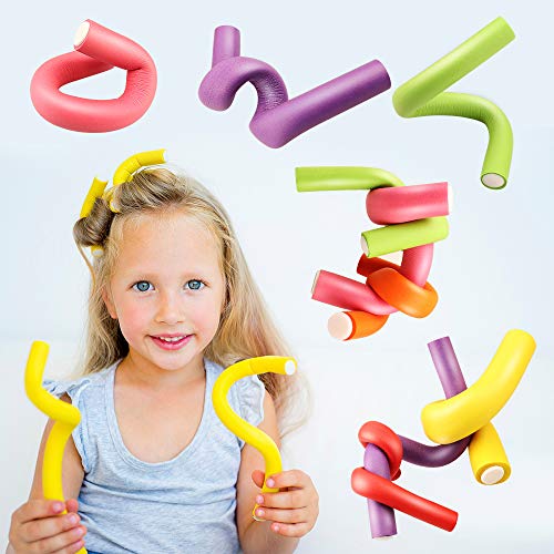 AIDUCHO Twist-Flex Rods, 42 Piezas Flexibles Rulos para el Pelo, Bendy Rodillos para el Cabello para Pelo Largo, Mediano y Corto