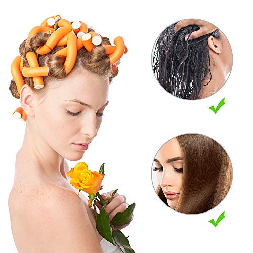 AIDUCHO Twist-Flex Rods, 42 Piezas Flexibles Rulos para el Pelo, Bendy Rodillos para el Cabello para Pelo Largo, Mediano y Corto