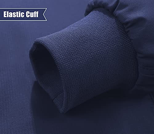 AIEOE - Cazadora para Hombre Jacket Manga Larga Bombardero Chaqueta Casual Acolchada para Otoño Primavera - Azul - Talla ES L