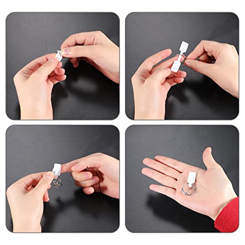 AIEX 500 Piezas Etiquetas de Precio de Joyería, Etiqueta de Joyería en Blanco Etiquetas de Identificación de Joyería Autoadhesivas Rectangulares para la Exhibición de Precios de Joyería (Rectángulo)