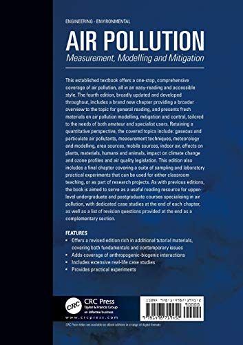 Air Pollution: Measurement, Modelling and Mitigation, Fourth Edition