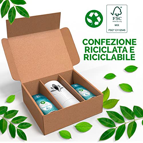 Air Wick - 1 Difusor + 2 recambios para spray automático Freshmatic - Fragancia Pure Perfume de Primavera