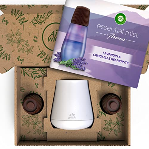 Air Wick Essential Mist Aparato Difusor De Aceites Esenciales Y 2 Recambios Con Lavanda