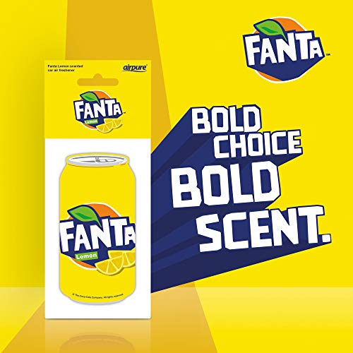 airpure FANTA Lemon CAN ambientador de coche por Airpure, refresca el aire interior del vehículo, ambientadores para hombres y mujeres, aroma fresco, CC-PC-FL-327