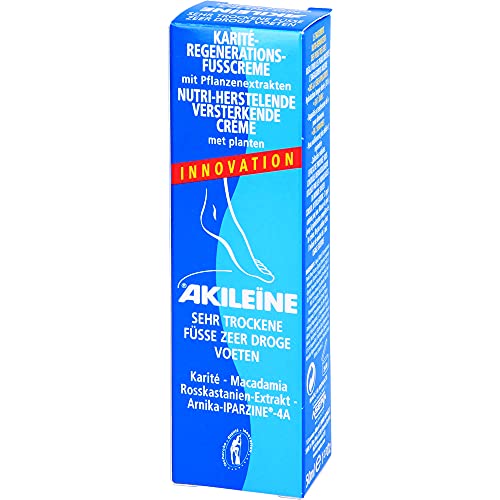 Akileine Crema hidratante para pies Nutri-Repair - con manteca de karité calmante para pieles sensibles - 50ml