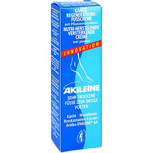 Akileine Crema hidratante para pies Nutri-Repair - con manteca de karité calmante para pieles sensibles - 50ml
