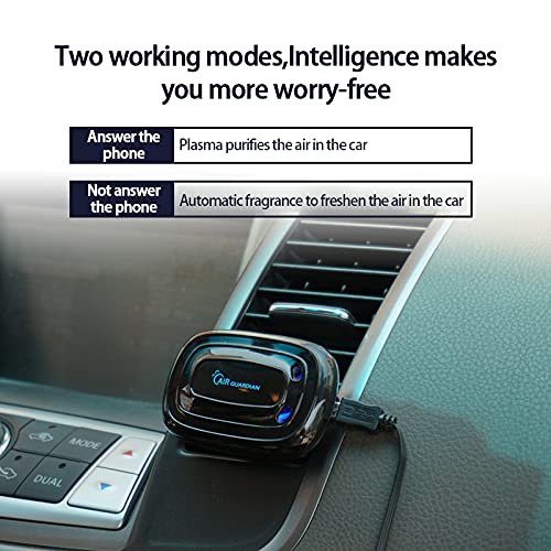 Akin Purificador aire coche Ambientador portátil coche y hogar USB Ion negativo Purificador aire limpiador 360 ° Purificación plasma USB Ionizadores aire para el hogar Limpiador aire para vehículos