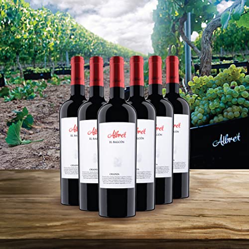 Albret El Balcón - Vino Tinto Crianza - Estuche de 6 Botellas x 750 ml - Cabernet Sauvignon, Tempranillo y Syrah - 14 Meses en Barrica de Roble Francés y Americano