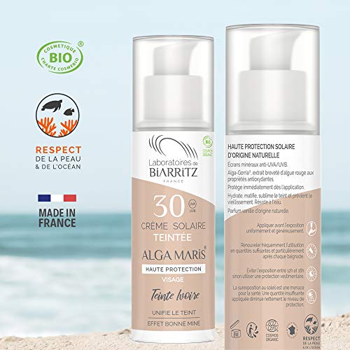 Alga Maris - Lab. Biarritz Crema Facial Color Marfil Spf30 50Ml. 50 ml